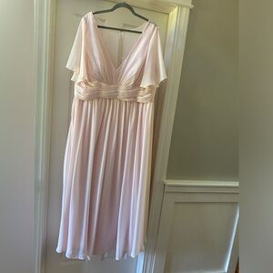 Size 22 bridesmaid dress. Bust 20” waist 21” height 5’7” Used once, no stains.